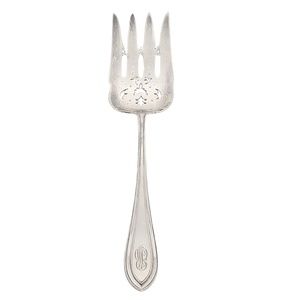 Dominick & Haff JE Caldwell Priscilla Sterling Silver Serving Fork w/mono #15600